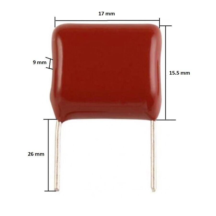 1 MF 250V Kutupsuz Kondansatör (Polyester)