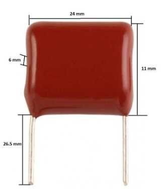 1 MF 400V Kutupsuz Kondansatör (Polyester)