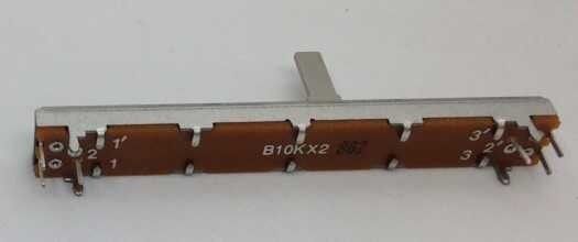 10K 75mm Stereo 10 Pin Sürgülü Potans