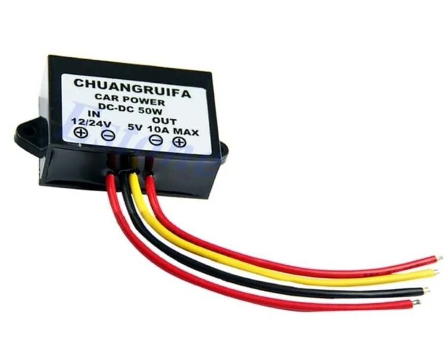 12/24V - 5V 10A 50W Plastik Converter