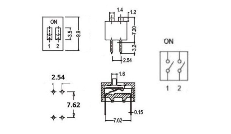 2 Li Dip Switch