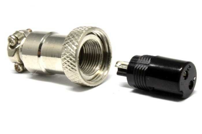 IC261M 12mm 2 Pin Mini Mayk Fiş Kablo Monte Dişi