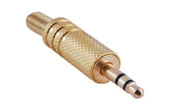 3.5mm Stereo Gold Erkek Jack