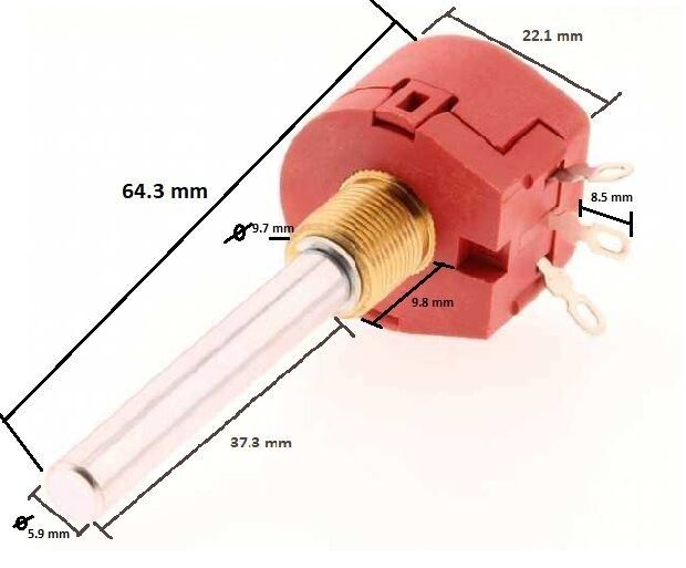 3W Kırmızı 5K Ohm Potans