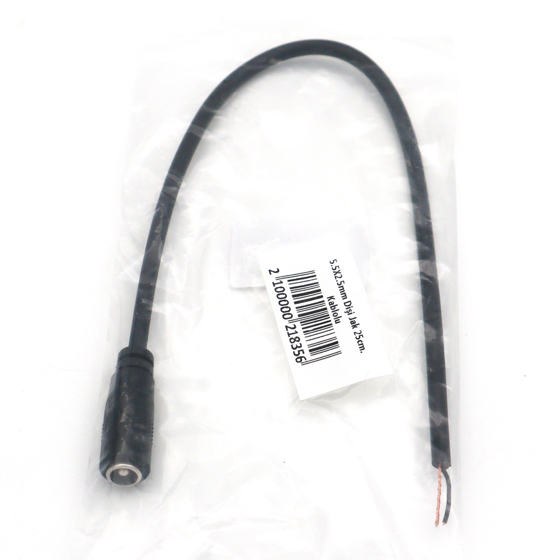 5.5X2.5mm Dişi Jak 25cm. Kablolu