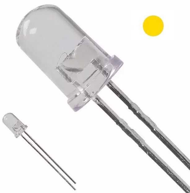 5mm Şeffaf Led Sarı
