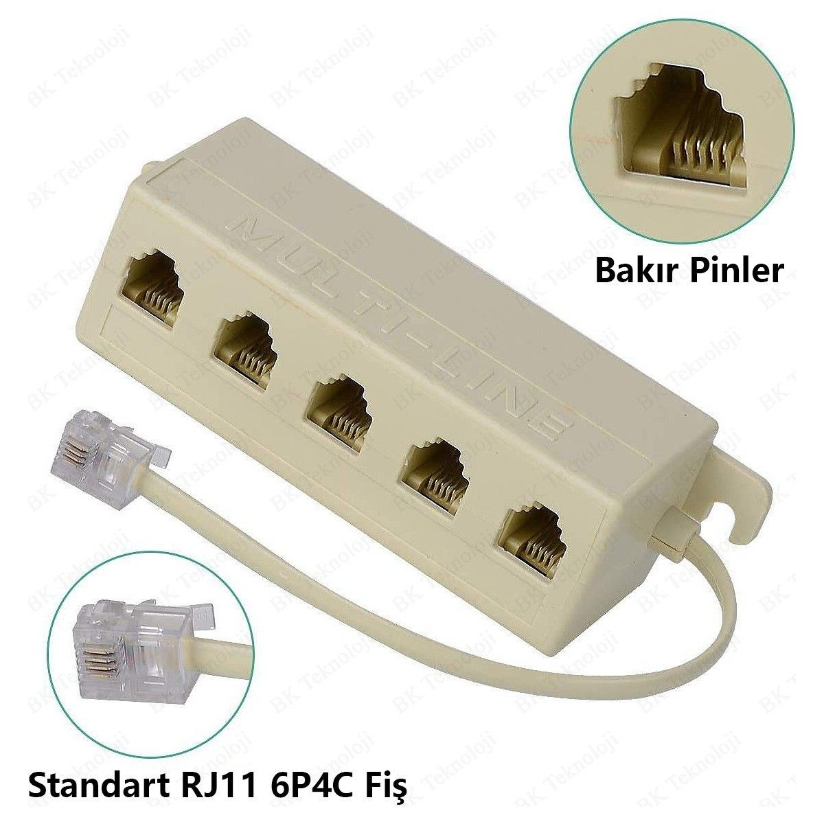 6P4C 4 lü Telefon Hat Çoklayıcı