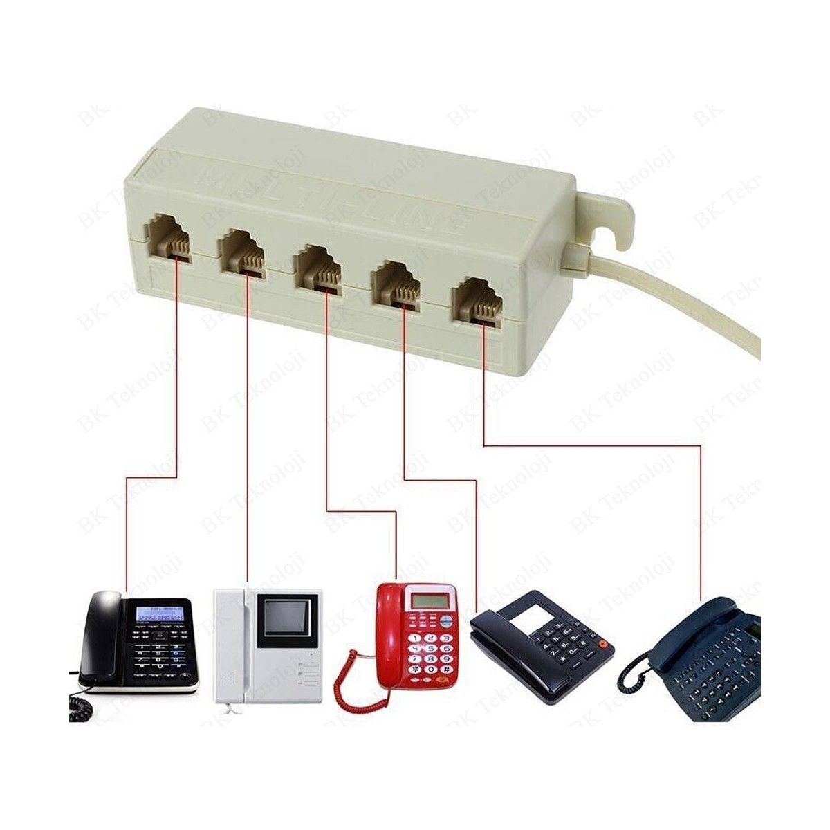 6P4C 4 lü Telefon Hat Çoklayıcı