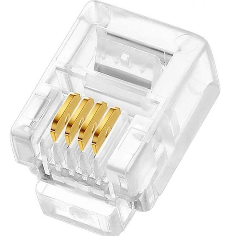 6P4C RJ11 4 Pin Telefon Jakı Plug