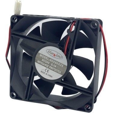80x80x25mm 24V Dc 2 Pin Plastik Kasa Fanı
