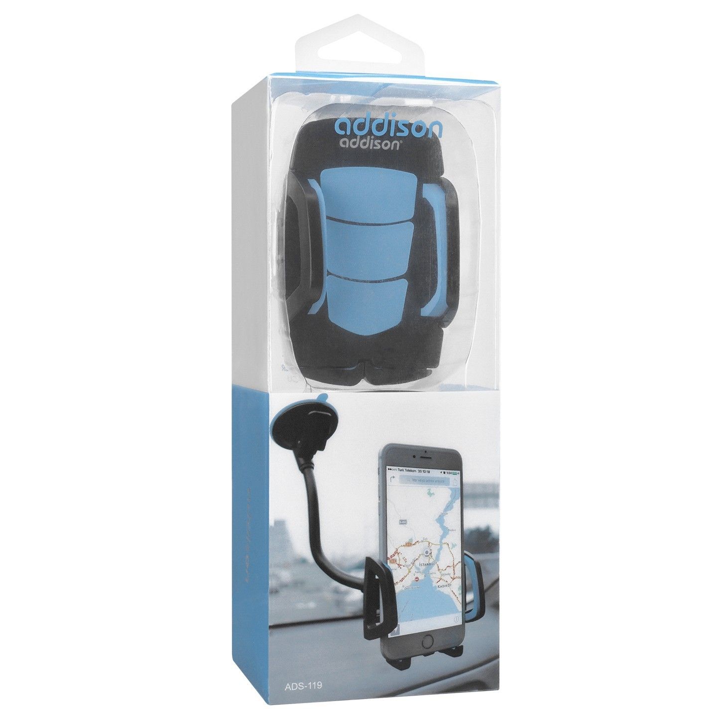 Addison ADS-119 Siyah/Gri Araç Telefon Tutucu