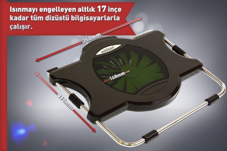 Addison Anc-49D Siyah Notebook Soğutucu Stand