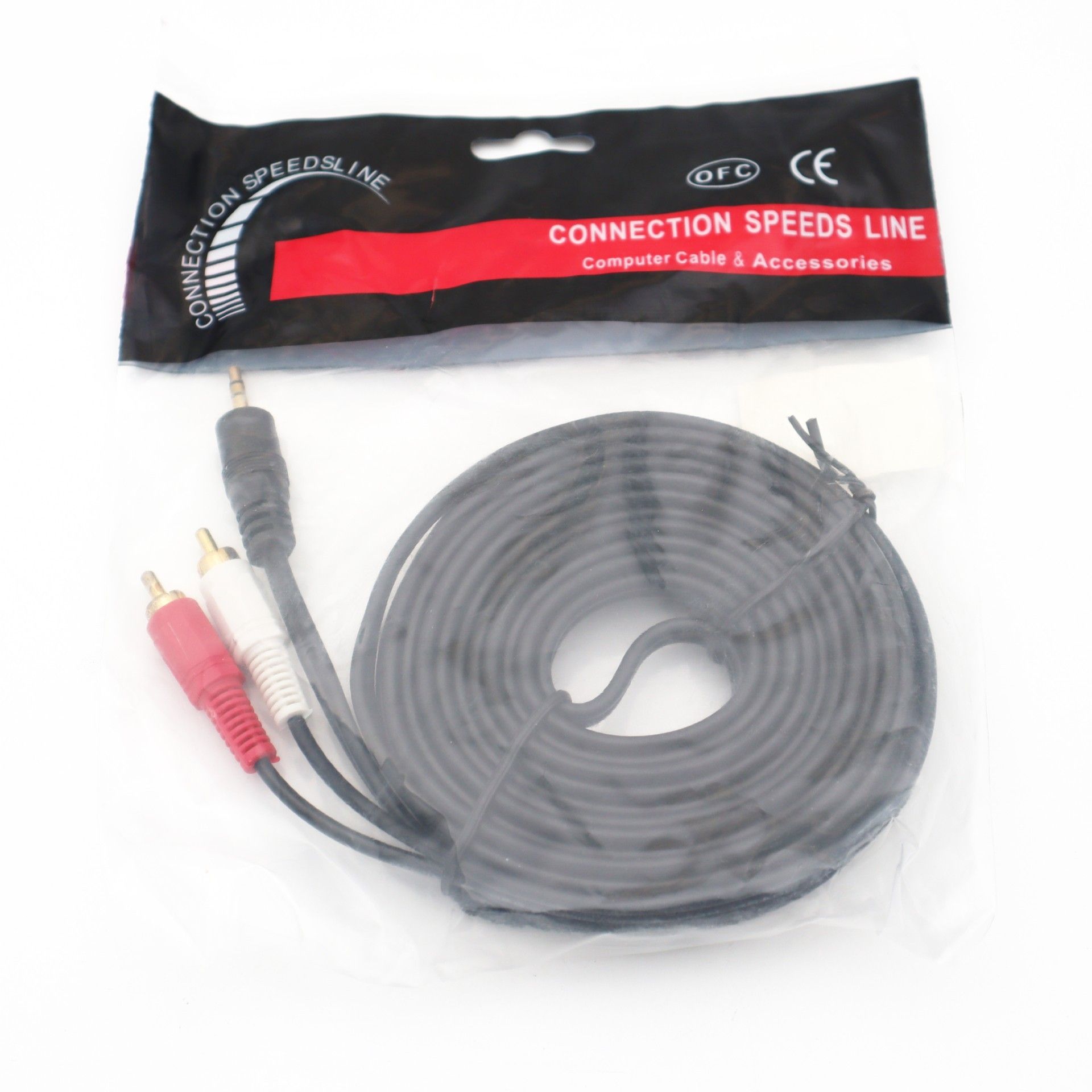 AG-SRCA05 5m Stereo Erkek - 2 Rca Erkek Kablo