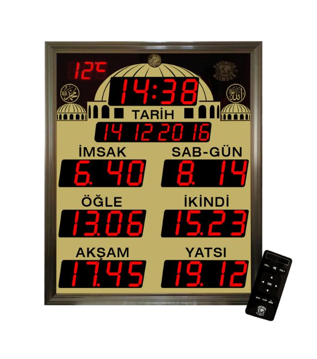 Alemdar Vakitmatik 49x60cm Camii Dijital İmsakiye
