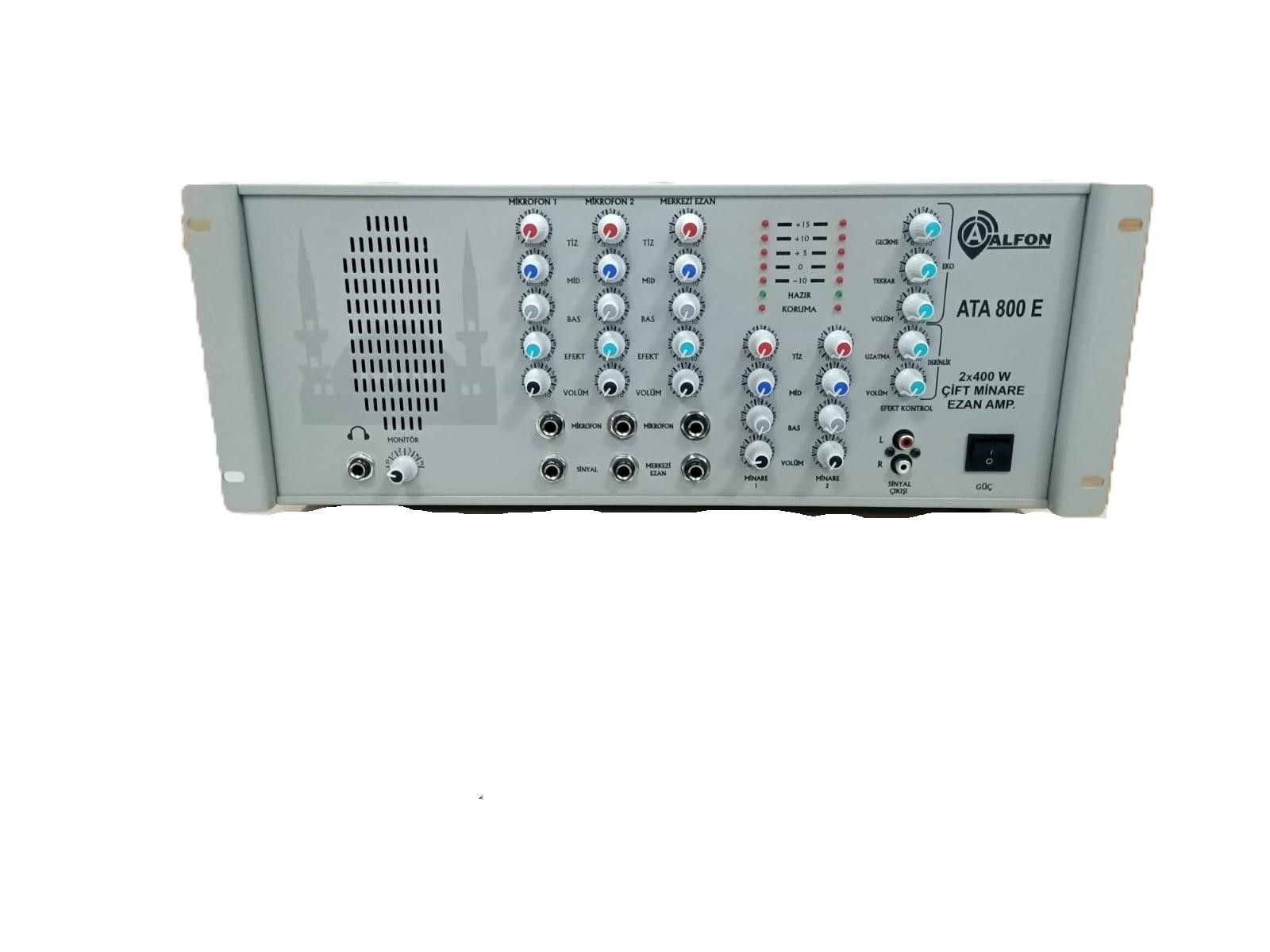Alfon ATA-800E 2x400W Çift Minare Ezan Mikser Anfi