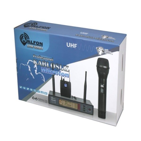 Alfon ATM-U2001 1EL Uhf 99 Kanal Telsiz Mikrofon