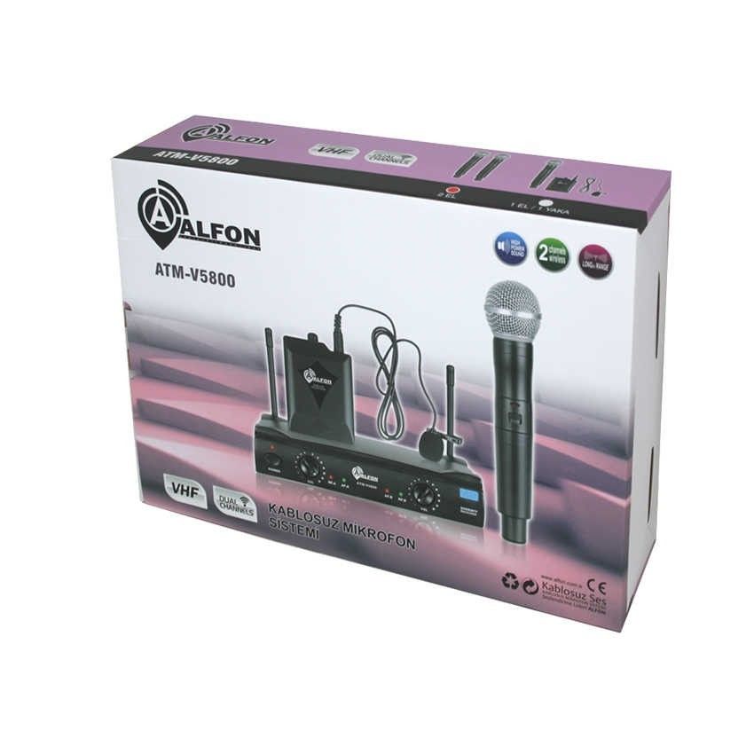 Alfon ATM-V5800 1EL 1Yaka VHF Telsiz Mikrofon