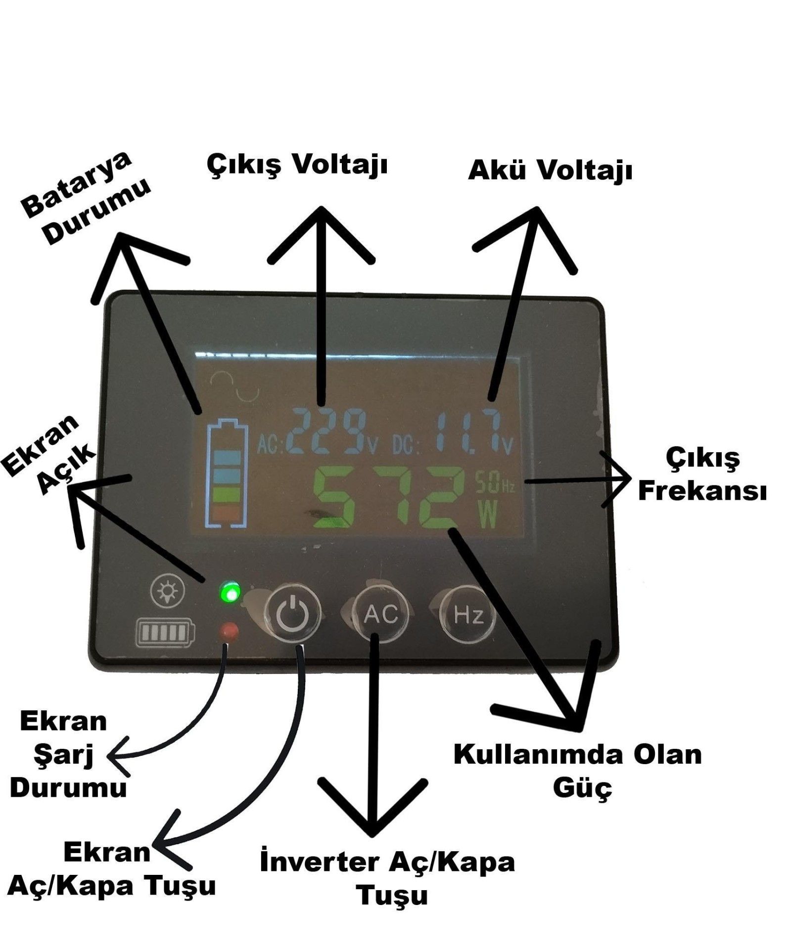 Alpex JYPU-1000 12V 1000W Tam Sinüs Ekranlı BT Ups