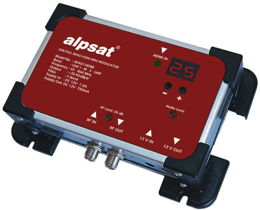 Alpsat AS401-HDMI 12V Hdmi Girişli Mini Modülatör