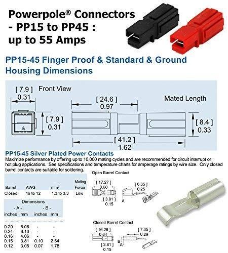 Anderson Power Pole Kırmızı/Siyah Konnektör 30A