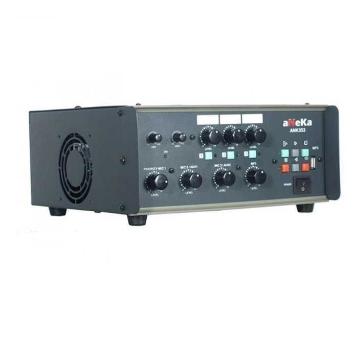 Atak ANK-353 3x60W 100V 2 Mikrof Girişli Mp3 Mikse