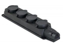 AY-KA 4 lü Kauçuk Topraklı Grup Priz