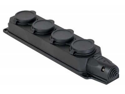 AY-KA 4 lü Kauçuk Topraklı Grup Priz