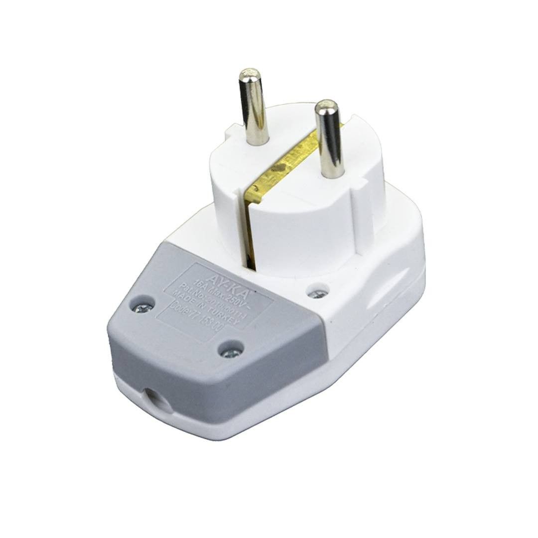AY-KA Anahtarlı Topraklı Erkek Fiş Kolay Montaj