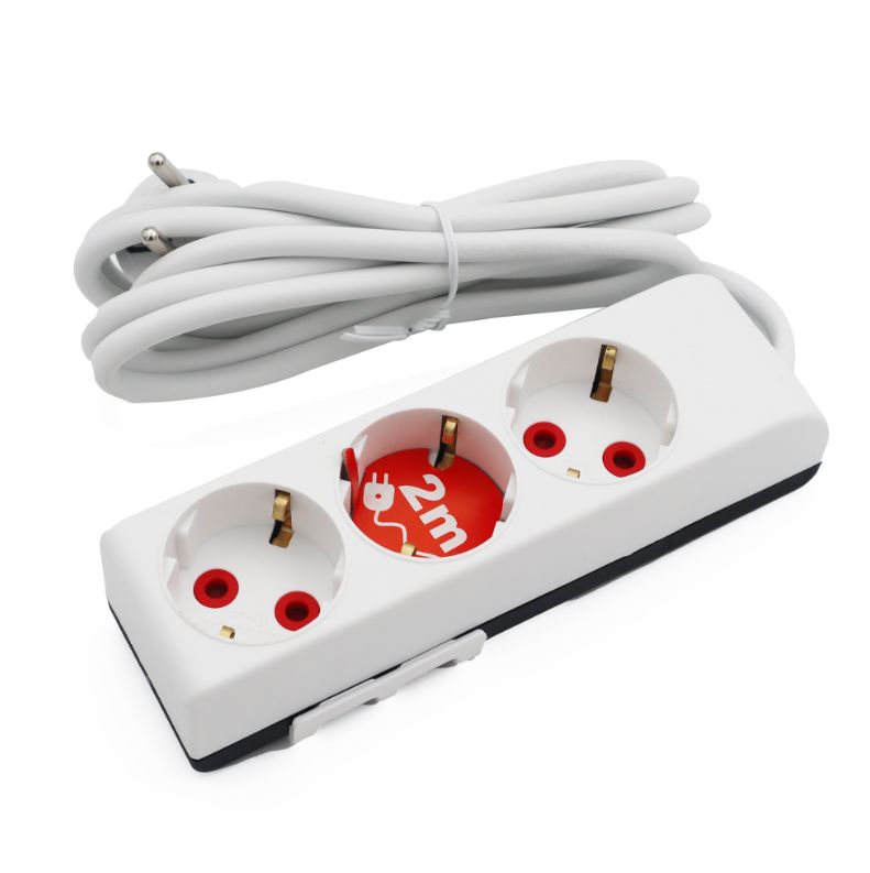 AY-KA Üçlü Topraklı Ç.K. Grup Priz 2m.