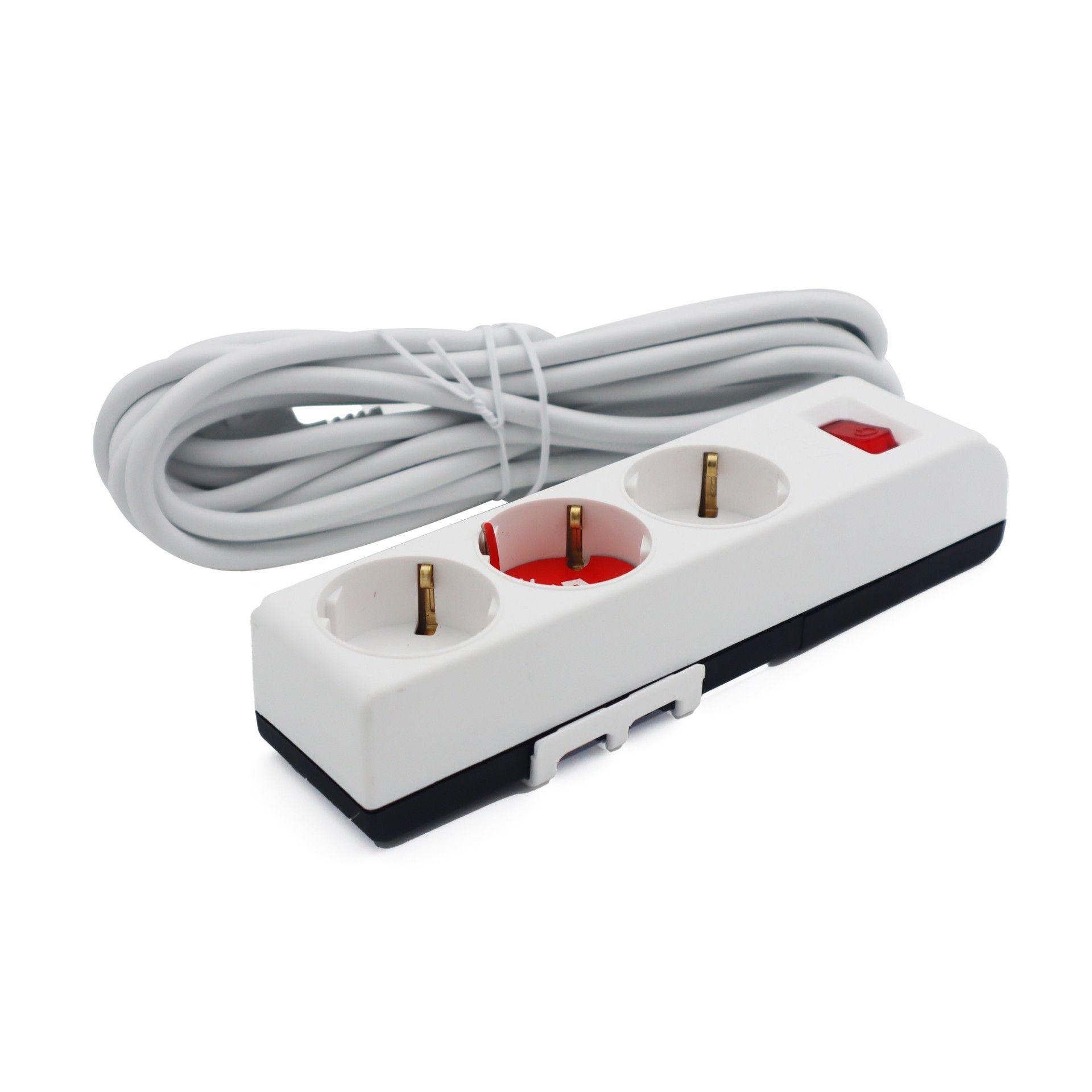 AY-KA Üçlü Topraklı Ç.K. Anahtarlı Grup Priz 5m.