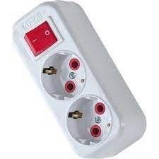 AY-KA İkili Anahtarlı Topraklı Grup Priz