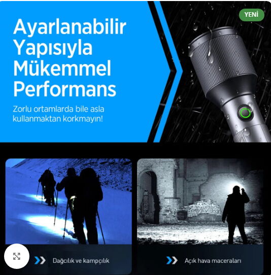 Bix BX2142FL 24W Uzun Menzilli Şarjlı El Feneri