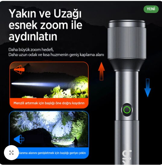 Bix BX2142FL 24W Uzun Menzilli Şarjlı El Feneri