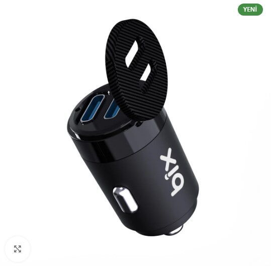 Bix BXCC65C 65W Çift Type-C Araç Şarj Cihazı Siyah