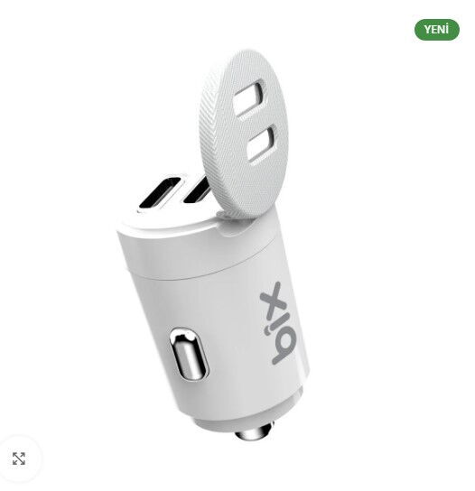 Bix BXCC65C 65W Çift Type-C Araç Şarj Cihazı Beyaz