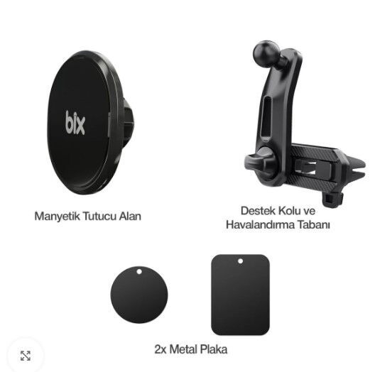 Bix BXCH6 Ayarlı Manyetik Araç Telefon Tutucu