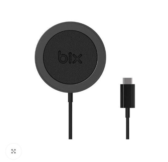 Bix BXMG15 15W Manyetik Kablosuz Şarj Cihazı Siyah