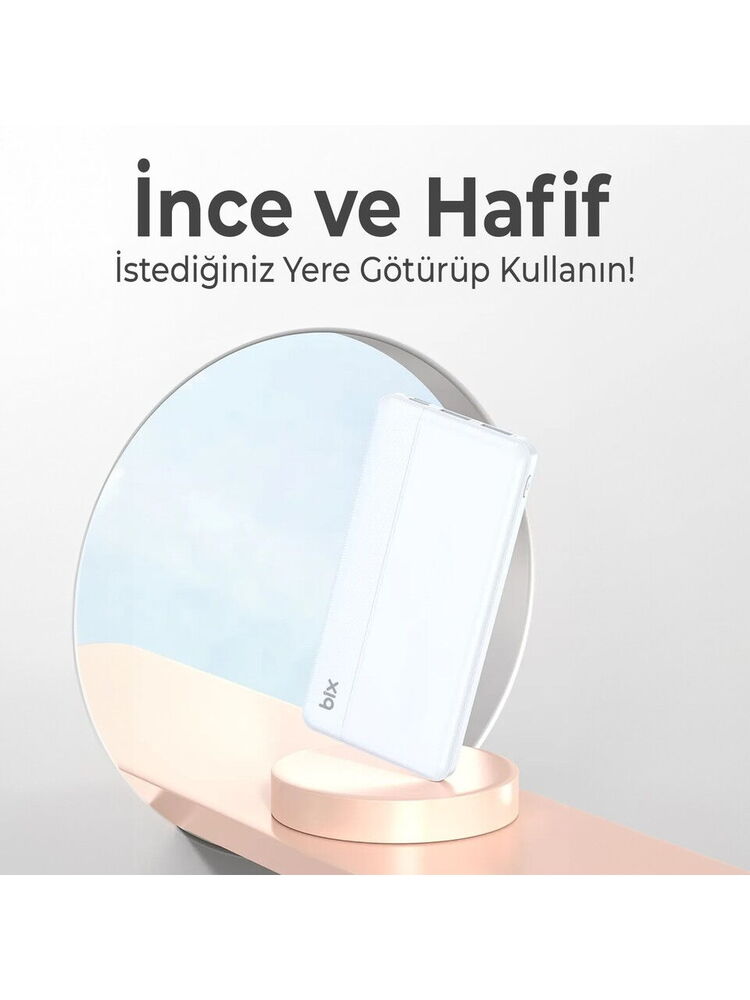 Bix BXPB108 10.000mAh Powerbank Beyaz
