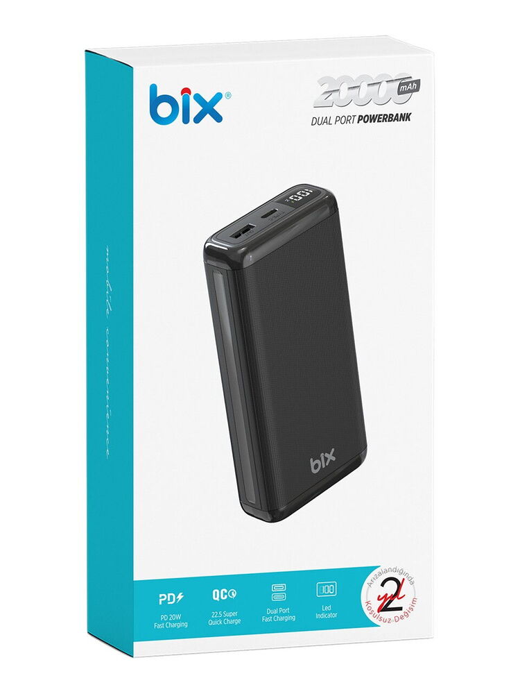 Bix BXPB204 20.000mAh Powerbank Siyah