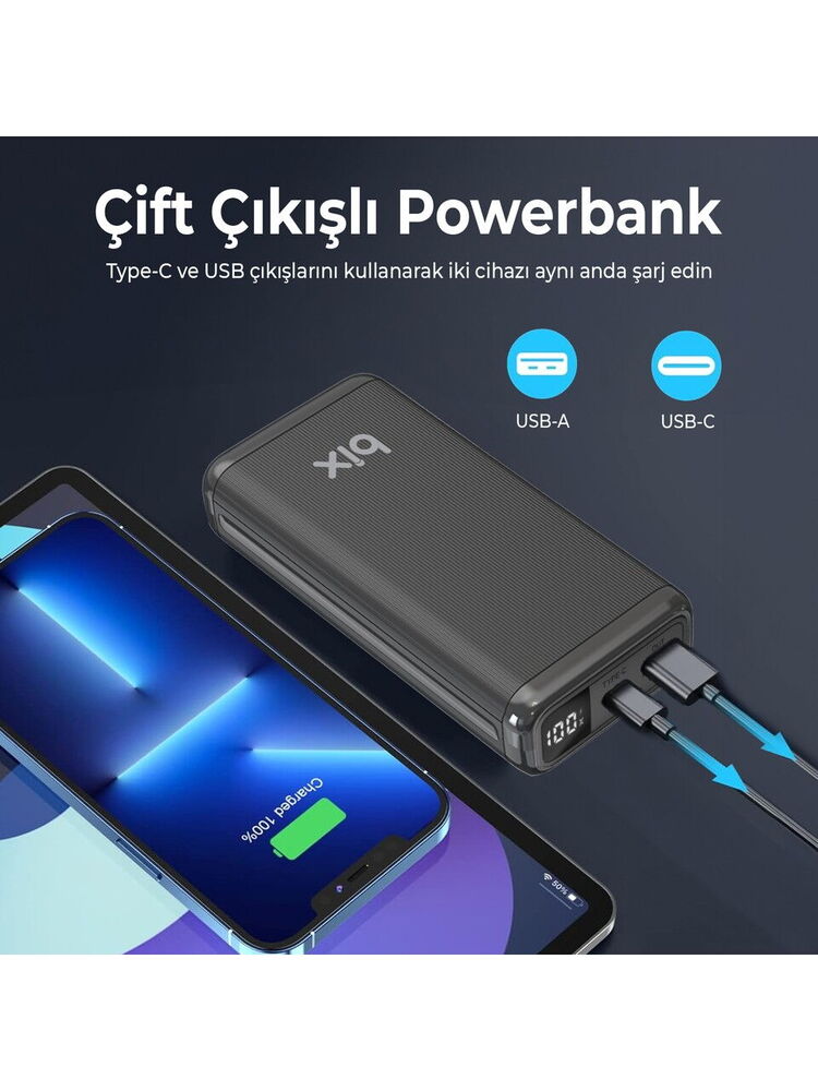 Bix BXPB204 20.000mAh Powerbank Siyah