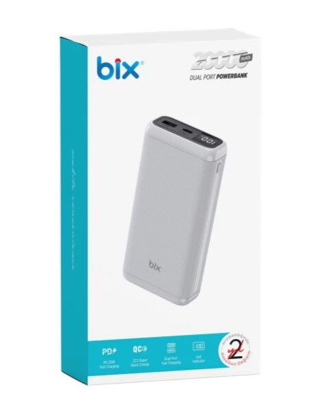Bix BXPB204 20.000mAh Powerbank Beyaz