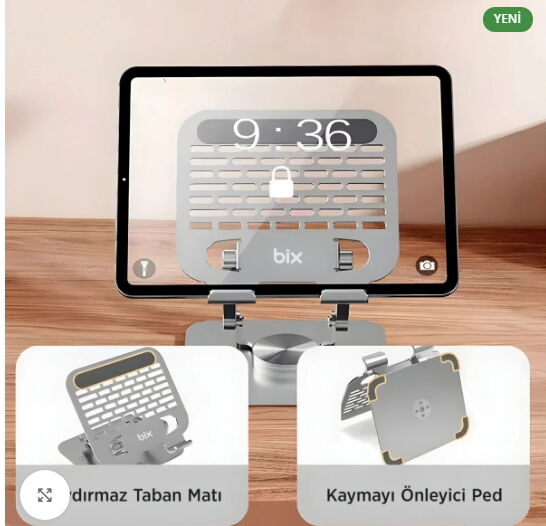 Bix PS01 360° Dönebilen Metal Tablet Standı