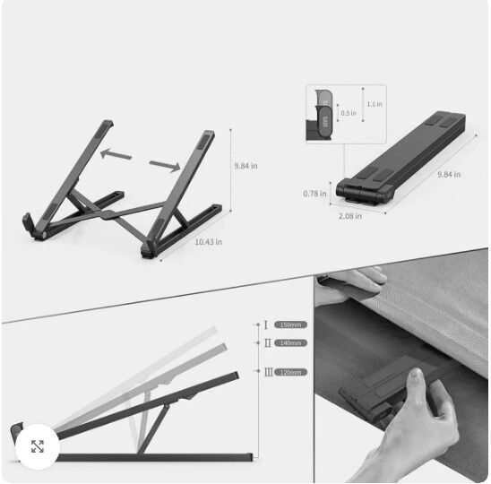 Bix Saiji X2 Alüminyum Notebook Standı Gri
