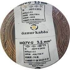 Öznur 2.5mm NYAF Kablo (H07V-K) (Kahverengi)