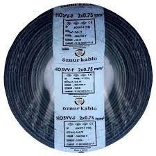 Öznur 2x0.75mm TTR Kablo Siyah 100 Metre