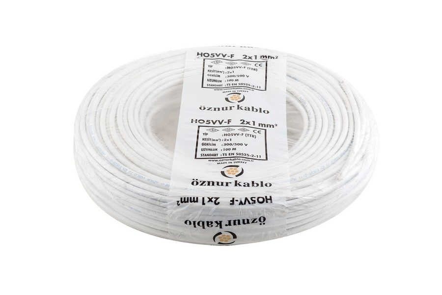 Öznur 2x1mm TTR Kablo Beyaz 100 Metre