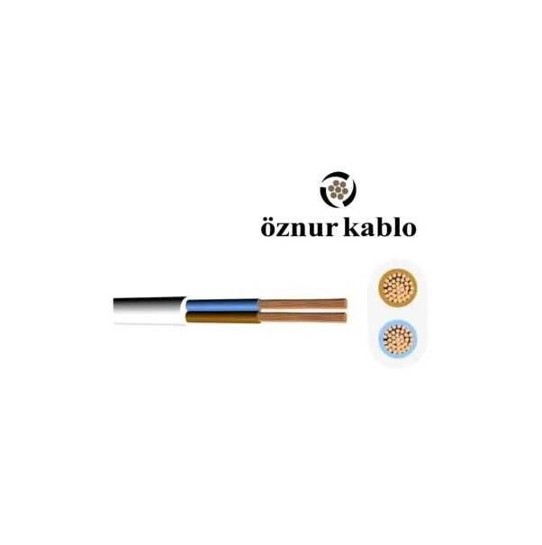 Öznur 2x1mm TTR Kablo Beyaz 100 Metre
