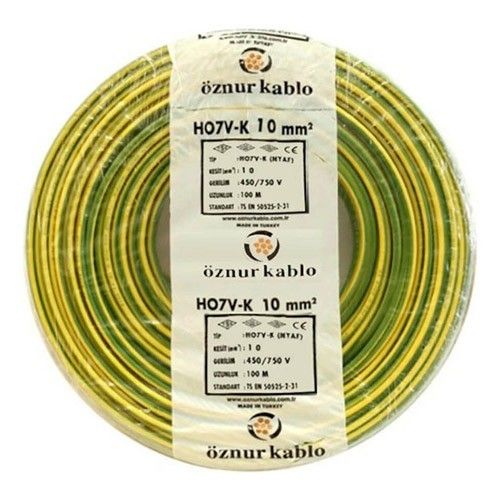 Öznur 4mm NYAF Kablo (H07V-K) (Sarı Yeşil)