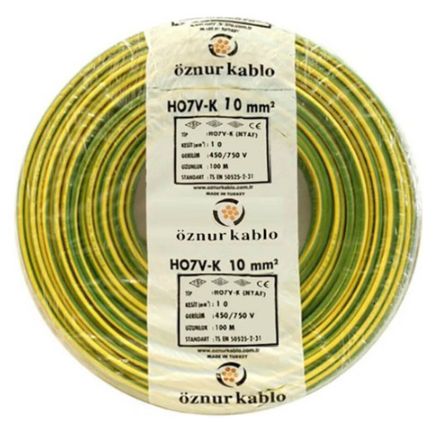 Öznur 50mm NYAF Kablo (H07V-K) (Sarı-Yeşil)