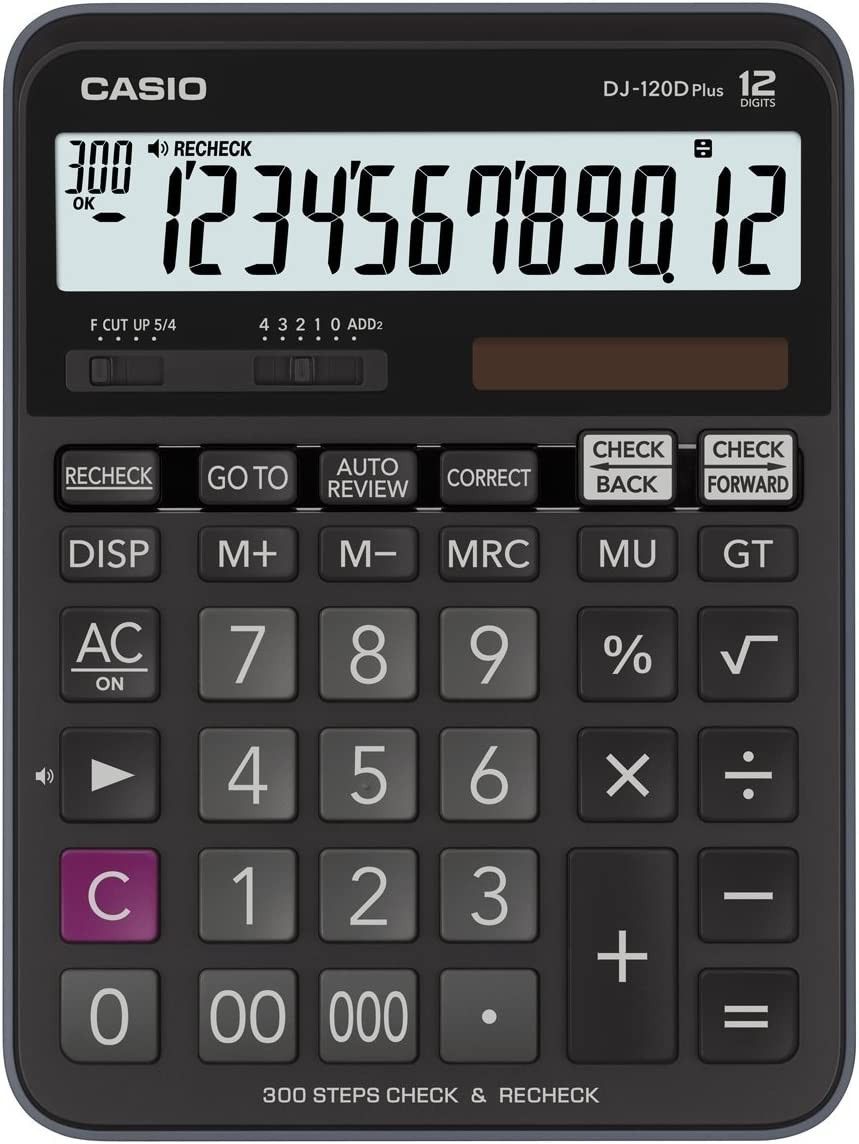 Casio DJ-120D Plus 12 Haneli Büyük Hesap Makinesi